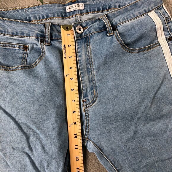 LiquorNPoker Womens Sz8 High Rise Tuxedo Jeans, Skinny, High Waist, Light Wash - Picture 8 of 9